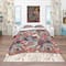 Designart 'Floral Botanical Pattern with Engraved Flowers' Bohemian & Eclectic Bedding Set - Duvet Cover & Shams